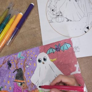 Dessin Halloween à colorier. Une activité douce et gratuite.