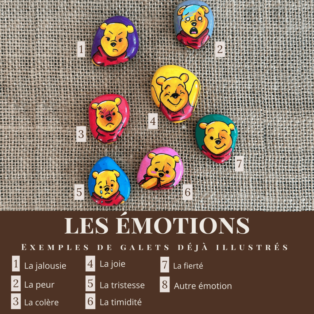 Galets personnalisés sur le thème des émotions
