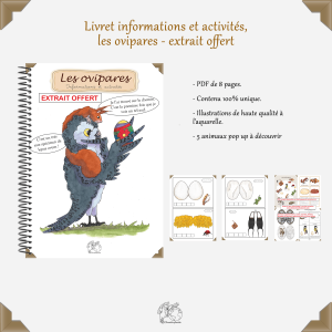 Extrait du PDF éducatif - à la découverte des ovipares
