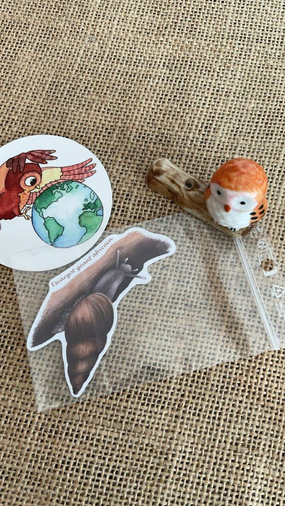 Sticker naturaliste, l'escargot géant africain