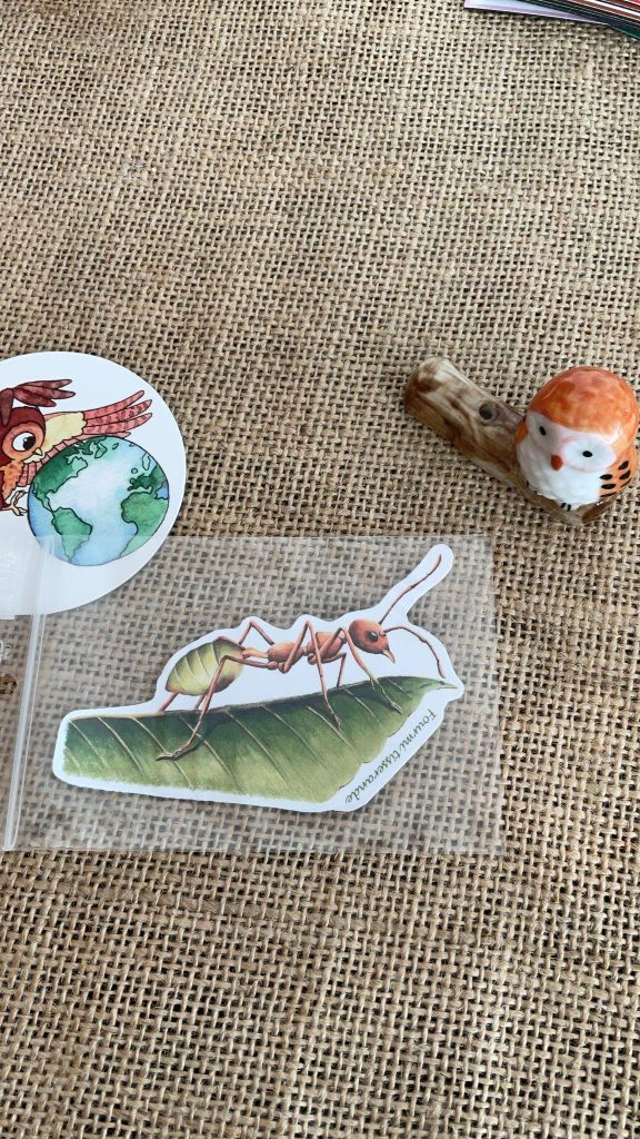Sticker naturaliste, la fourmi tisserande