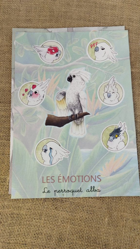 Stickers sur les émotions du cacatoès alba