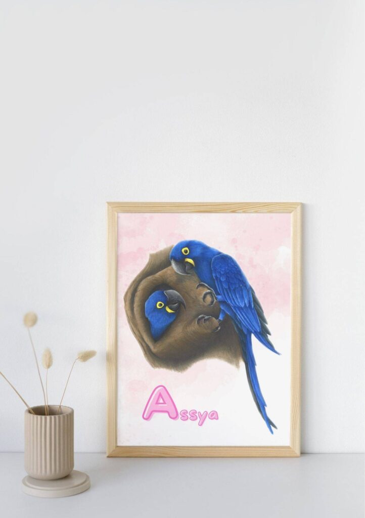 affiche prénom animaux