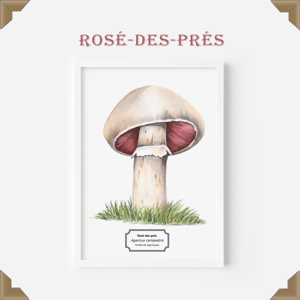 Affiche naturaliste Rosé des près