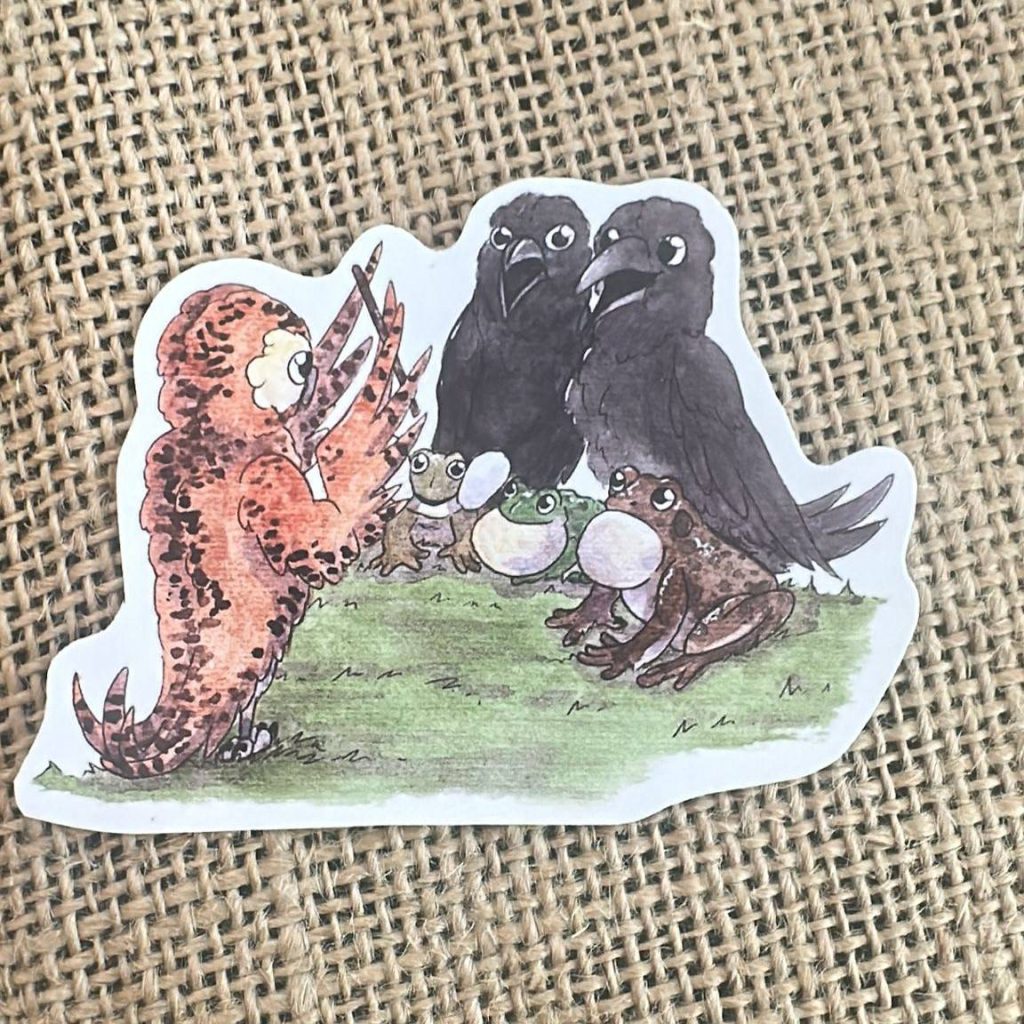 sticker chant des grenouilles
