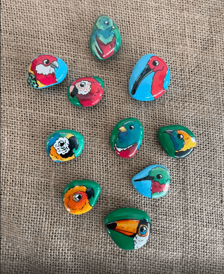 Oiseaux peints sur galets – Image 7