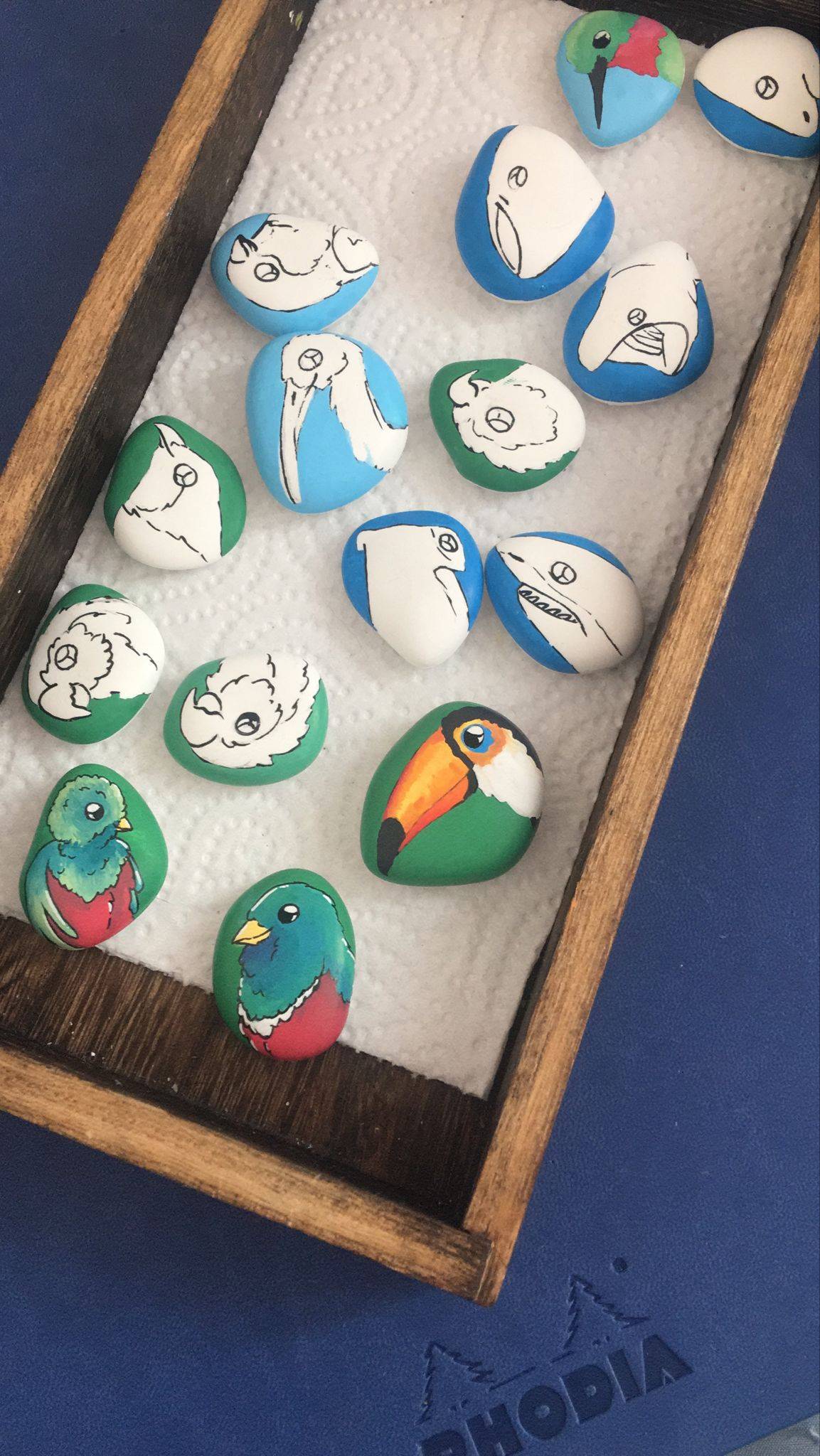 Oiseaux peints sur galets – Image 6